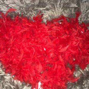 red feathered boa !